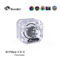 쿨러 Bykski 아크릴 유량계 g14 스레드 수냉 시스템 냉각수 필터 indicat, 컨트롤러가 있는 12v