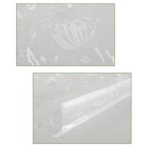 PVC 튤립 꽃 3D 정적 집착 장식 프라이버시 에칭 유리 창 필름 비닐 접착제 없음 드롭 레이저, [02] 60cm