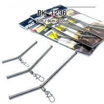 백경 스네이크 천칭 원투자작채비 L형 천평 도다리 감성돔 장어 우럭 원투 편대 채비, 12cm 1봉3입