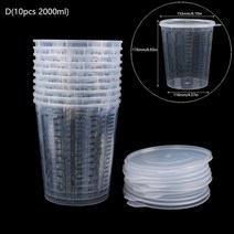 페인트스프레이 에어리스 10pcs 165ML/400ML/600ML/800ML 스프레이 건 페인트 탱크 믹싱 컵 깨끗한 일회용 측정 유형 빠른 없음, 빨간