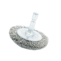 전동드릴브러쉬 용접마감 원형 샌딩 T형 드릴용브러시 평브러쉬날 철 컵날 표면마감 녹제거용 6.35MM 스텐 와이어 브러쉬 50MM 평브러쉬