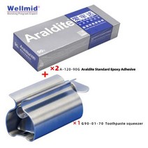 Araldite-튼튼한 오리지널 표준 에폭시 접착제 초강력 2 부분 모든 재료에 느린 경화 본딩, [05] 2Pc90G and1Squeezer, 2Pc90G and1Squeezer