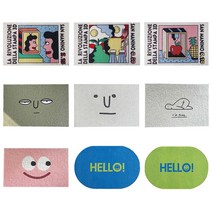 Welcome 인테리어 디자인 출입구 카페 현관 매트, 40*60cm, 아엠파인