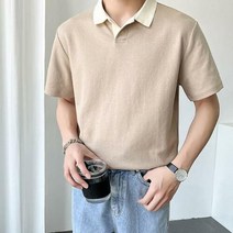 협력브랜드 반팔 남성 티셔츠 슬릭넥 봄 여름 스포츠 골프 기본핏