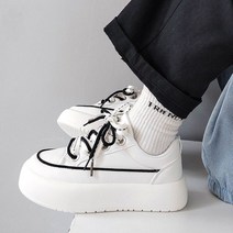 여성 흰신발 보드화 통굽 여성화 봄 가을 캐주얼 신발