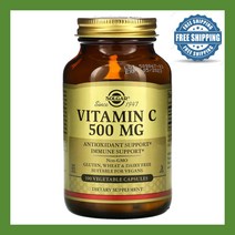 솔가 비타민C 500mg 100배지캡슐 엘 아스코르브산 Vitamin C L-ascorbic Acid 마그네슘스테아레트