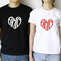 빈스패밀리 하트패밀리 티셔츠 (2color) 가족 패밀리룩 티셔츠