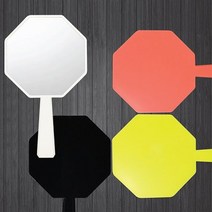 팔각옥타곤 손거울/4가지컬러 손거울/손잡이거울ST398 인테리어 탁상 화장대 벽 거울 신혼부부 집들이 선물, 옐로우형광, 본상품선택