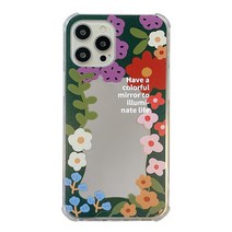 핫티몰 컬러풀한 플라워 패턴 거울 투명 TPU 휴대폰 케이스