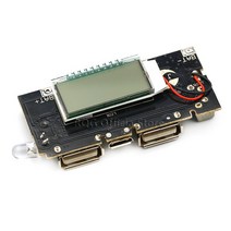 듀얼 더블 2 USB 5V 1A 2.1A 휴대 보조베터리 18650 배터리 충전기 모듈 보드 전화 LCD 디스플레이 DIY 키, 한개옵션0