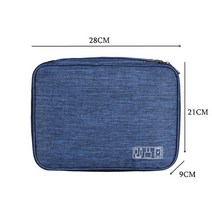 전자올겐 휴대용 USB 데이터 라인 오거나이저 케이블 디지털 전자 여행 가방 가제트 보관 방수, 25 C-Dark Blue