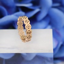 아리공방 재물복 황금동전 반지 로즈골드 어머니선물 텅스텐 써지컬 커플반지 선물용반지 패션반지