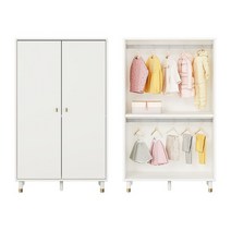 한샘 보나 2단 행거형 옷장 80cm (다리), 컬러:그레이(B)