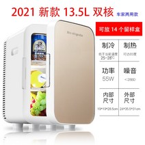 미니 아이스크림 냉동고 투명창 차량용 냉동평대, 13.5L 듀얼모델+10박스