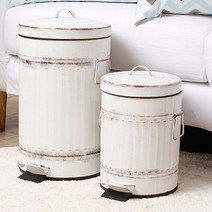 [바보사랑] DJ-390빈티지 빈트 패달 휴지통 5L 쓰레기통, 색상:민트5L