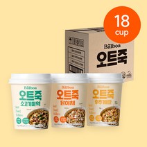 발보아 아침간편식 오트밀 죽(닭야채6개+소고기미역6개+후추계란6개), 1박스, 40g