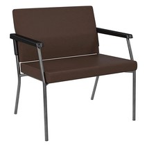 [정품] Office Star Products Bariatric 빅 앤 톨 의료 사무실 의자 오버사이즈 73.7cm(29인치) 와이드 좌석과 뒷면 보강이 있는 튼튼한 금속 프레임, Dillon Java Faux Leather Fabri