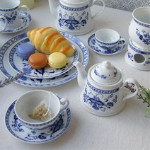 코발트블루 세라믹 도자기 명품 티웨어 싱글족 행복한일상 카페용 티용품 홈카페분위기 티잔 심플찻잔세트, 머그컵+받침