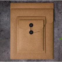 단추봉투(소) 5장 포토박스 크라프트 화이트 하도메봉투, 5×7, 02 크래프트