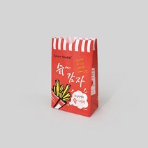 종이봉투 각대튀김봉투 슈감자 봉투 레드 100장