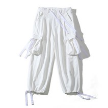 파라슈트 팬츠 밑단 투웨이 카고 스트링 와이드 빈티지 오버핏 레트로 아메카지 포켓 핀턱