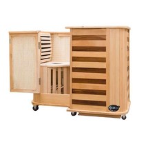 건식사우나 편백나무 히노끼 찜질방 훈증기 1인용, 보온복 대형 업그레이드 마사지 뜸 상자