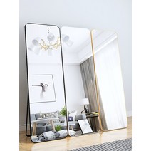 스테인리스 전신 거울 스탠드형 이동식 고급 거울, 기본 30*120 클래식 화이트 벽걸이 모델