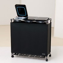 센스큐 이지핏플러스 다용도 분리수거함 매직타입 2구3구4구, 3구 매직타입 브라운