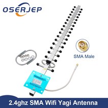 높은 이득 24dbi Yagi 안테나 2.4ghz 야외 2300-2700MHz 0.3M/1.5M/3M/5M 케이블 3g 4g Lte SMA-남성 외부, 04 SMA-Male 5M