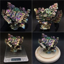 비스무트 무지개금속 비스무스 천연원석 비스무트결정 큐브, X0650-472.8g