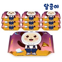 달곰이 유니버스 아기물티슈 고평량 68gsm 엠보싱 캡형 72매 10팩, 유니버스 10팩