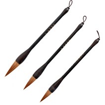 헌의당 늑대 모필 서예 붓 대중소 3지 세트, 단품, 단품