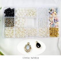 그린하트블랙드롭골드스마일하트DIY풀세트 우정 팔찌 걸이 비즈 론델 이니셜 마스크스트랩 만들기 집콕키트 DIY풀세트, 08그린하트블랙드롭골드스마일하트DIY풀세트, 이니셜영문5글자배송메모에써주세요