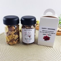 [스마일월드답례품] 견과류 답례품 결혼 장례 부의 조문 답례 장례후 상조 돌잔치 어린이집 퇴사 시보해제 회사 간식 믹스넛 답례품, 1.2 기본형 믹스넛(135g)+선물상자+스티커