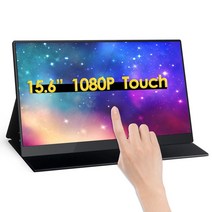 세로모니터 27 34 24 인치15.6 "터치 스크린 1080P 휴대용 모니터 100% sRGB HDR IPS HDMI USB-C 게임, 02 15.6 1080P Touch_03 AU 플러그