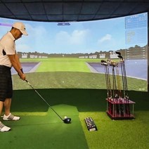 300x300cm 홈 체육관 실내 골프 시뮬레이터 골프 공 대상 훈련 디스플레이 연습 스크린 충격 스크린 센서, 300x100cm