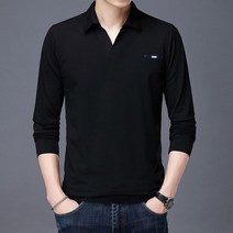 남성 빅사이즈 v넥 긴팔 티셔츠 캐주얼 데일리 무지 티셔츠 SFW