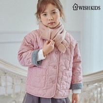 위시키즈 여아 별 누빔 양면 점퍼 WKJP0701U