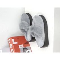 메르나뛰 둥근코 벨벳 따뜻한 키높이 사무실 기모 털 슬리퍼 실내화 블로퍼 5cm