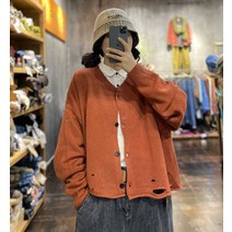 여성가디건 가을 울 코트 캐주얼 루즈핏 바람 부드러운 니트가디건