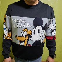 디즈니골프 가을 여성 골프라운딩 긴소매 미키마우스 케릭터 기능성 레저스포츠 배색 카라 여자 고급형 여행 평상복 커플 라운드 DK3LTS008