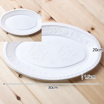 5P 타원접시(30X20CM) 중국집용기 도시락종이용기