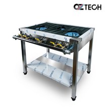 오즈테크 업소용 900 3구테이블렌지 친환경 가스렌지 간택기 화구 세라믹 버너, 1세대버너 페인트도포, LNG(도시가스)