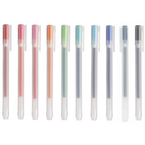 무인양품 무지 젤 잉크 노크 볼펜 리필심 0.38mm 0.5mm 0.7mm, 0.5노크 리필심 레드0.5