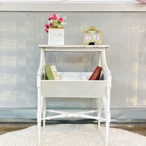 엔틱가구 화이트빈티지 3칸 잡지꽂이 빈티지소품, 단품