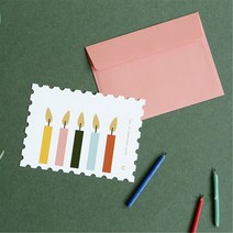 인테리어 스팸프카드 우표디자인카드 3p 아날로그감성 셀프청첩장 기념일선물, 1개, Happiness