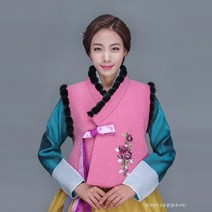 [대여]2035 신랑 신부 여자 혼주 결혼식 어머니 하객 퓨전 밍크털배자 조끼 가족 칠순 팔순잔치 한복대여