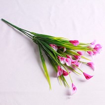 인조잔디매트 야외 테라스 잔디블럭 실내 베란다 현관 인공잔디 인공 꽃 플라스틱 5 포크 봄 잔디 칼라 녹, 05 rose red_02 4pcs