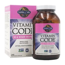 [Garden of Life] 가든 오브 라이프 비타민 코드 50 와이저 우먼 멀티 240 베지캡슐 Vitamin Code 50 Wiser Women Multi 240 vegetarian capsules 50세이상 여성용 멀티비타민