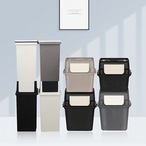 한서몰 가정용 재활용 분리수거함 업소용 대용량 틈새 분리수거통, 4)탱크 50L, 2) 블랙, 1개
